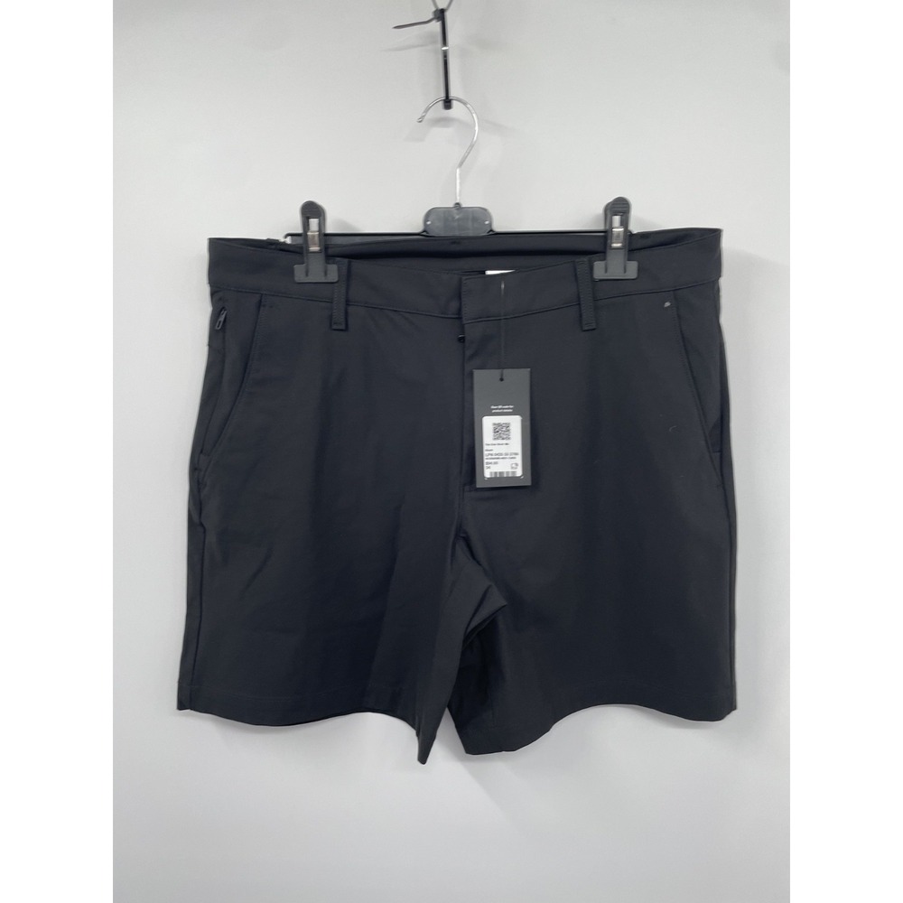 Fabletics The Don Shorts Men's 34 Black 4-Way Stretch 8"‎ Inseam Golf Chino NWT
